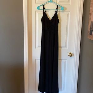 Banana Republic Long black dress with slit in middle